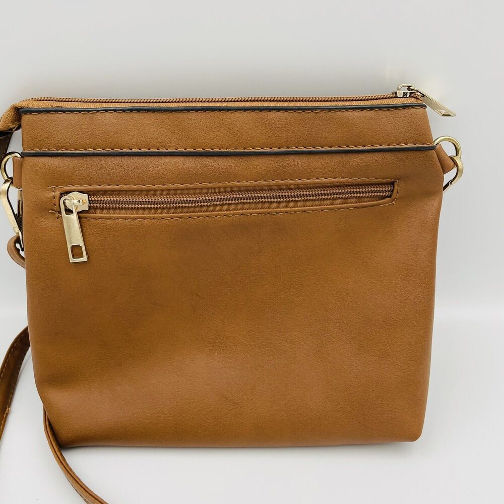Unbranded Small Brown Faux Pebbled Leather Purse‎ With Bling - Picture 6 of 10